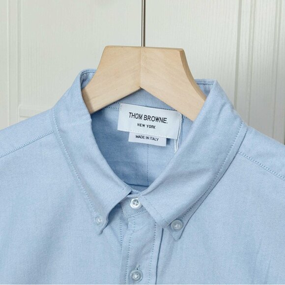 Thom Browne Blue Oxford Long Sleeved Shirt - Picture 5 of 10